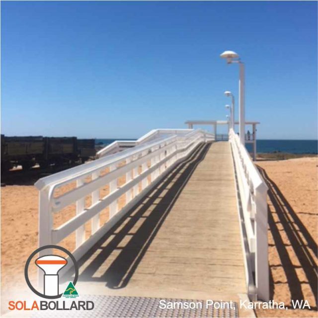 Architecturally Specified Solar Bollard Lighting, Point Samson Viewing Platform, WA HIGHLUX